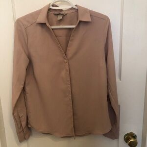 H & M size small brownish dressy blouse. Great blouse for work. New or like new